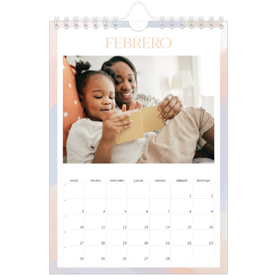 Calendario personalizado A5 — Efecto pincel [Febrero]
