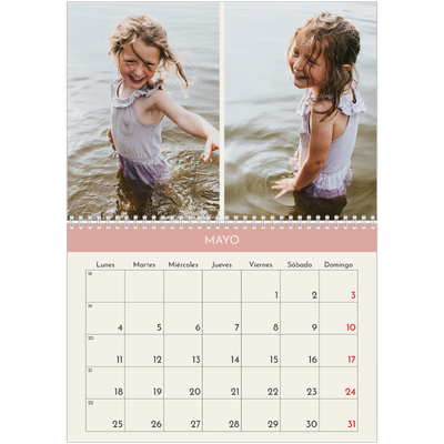 Calendario personalizado doble A4 — Capítulos pastel [portada]