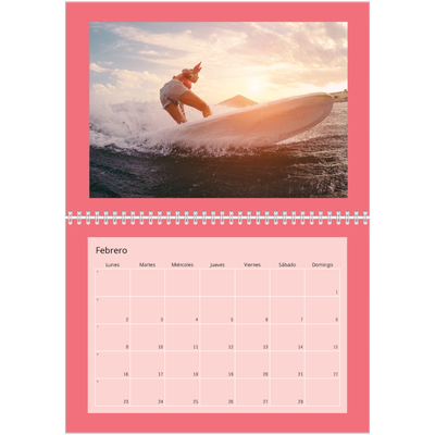Calendario personalizado doble A4 — Colorea mi mundo [Febrero]