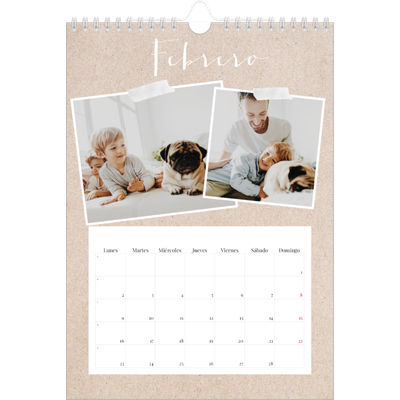 Calendario personalizado A4 — Calendario scrapbook [Febrero]