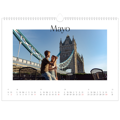 Calendario A3 horizontal — Mi diario de viaje [Mayo]