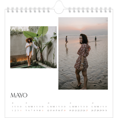 Calendarios Cuadrados — Atardeceres surferos [portada]