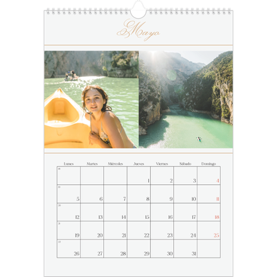 Calendarios A3 — Banner de texto dorado [portada]