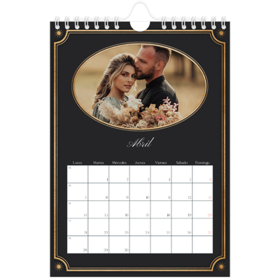 Calendario personalizado A5 — Clásico vintage [Abril]