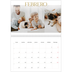 Calendario personalizado doble A4 — Texto dorado grande [Febrero]