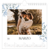 Calendarios Cuadrados — Romance en blanco y azul [Marzo]