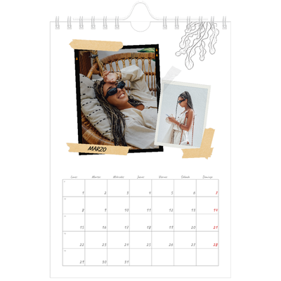 Calendario personalizado A5 — Scrapbook con estilo [Marzo]