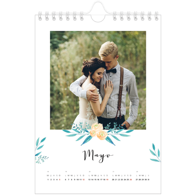 Calendario personalizado A5 — Ilustraciones de flores [portada]