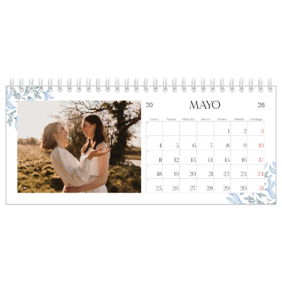 Calendarios de mesa — Romance en blanco y azul [portada]