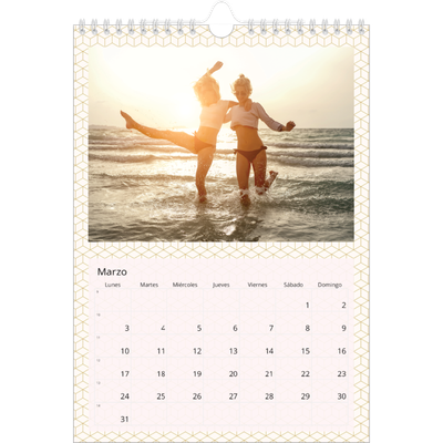 Calendario personalizado A4 — Geométrico [Marzo]