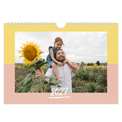 Calendario A4 horizontal — Color y patrón [portada]