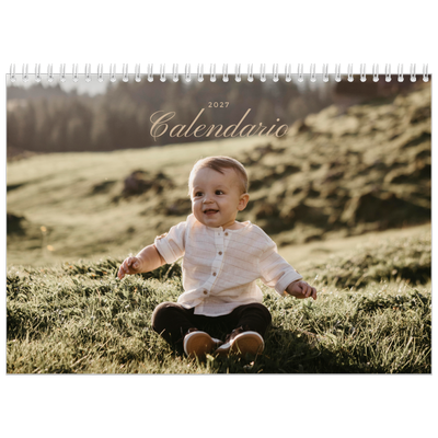 Calendario personalizado doble A4 — Cajas de tiras de fotos [portada]