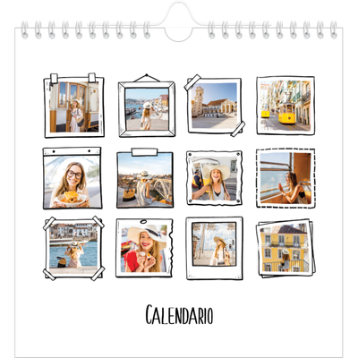 Calendarios Cuadrados — Momentos en retro [portada]