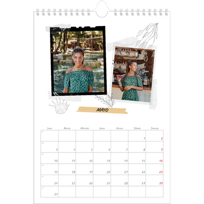Calendario personalizado A4 — Scrapbook con estilo [Mayo]