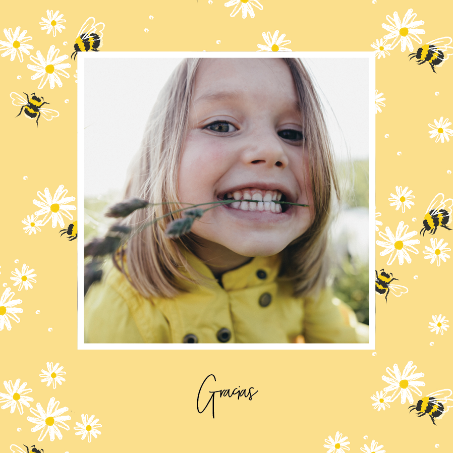 Tarjetas de agradecimiento — Abejas y gracias