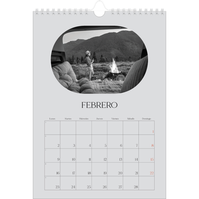 Calendario personalizado A4 — Ruta de aventuras [Febrero]