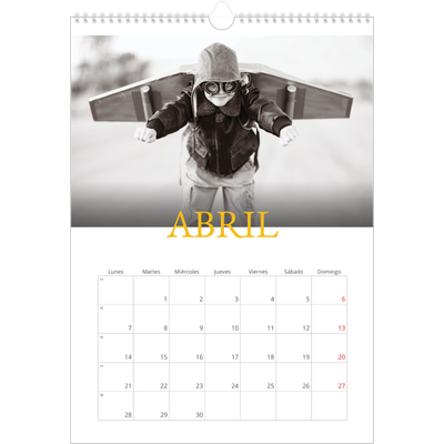 Calendarios A3 — Estilo Heritage [Abril]