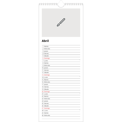 Calendario de cocina  — Diseña tu producto [Abril]