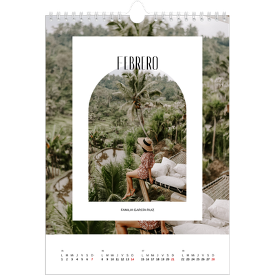 Calendario personalizado A4 — El arco abierto [Febrero]