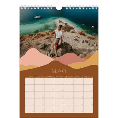 Calendario personalizado A4 — Montañas neutrales [portada]