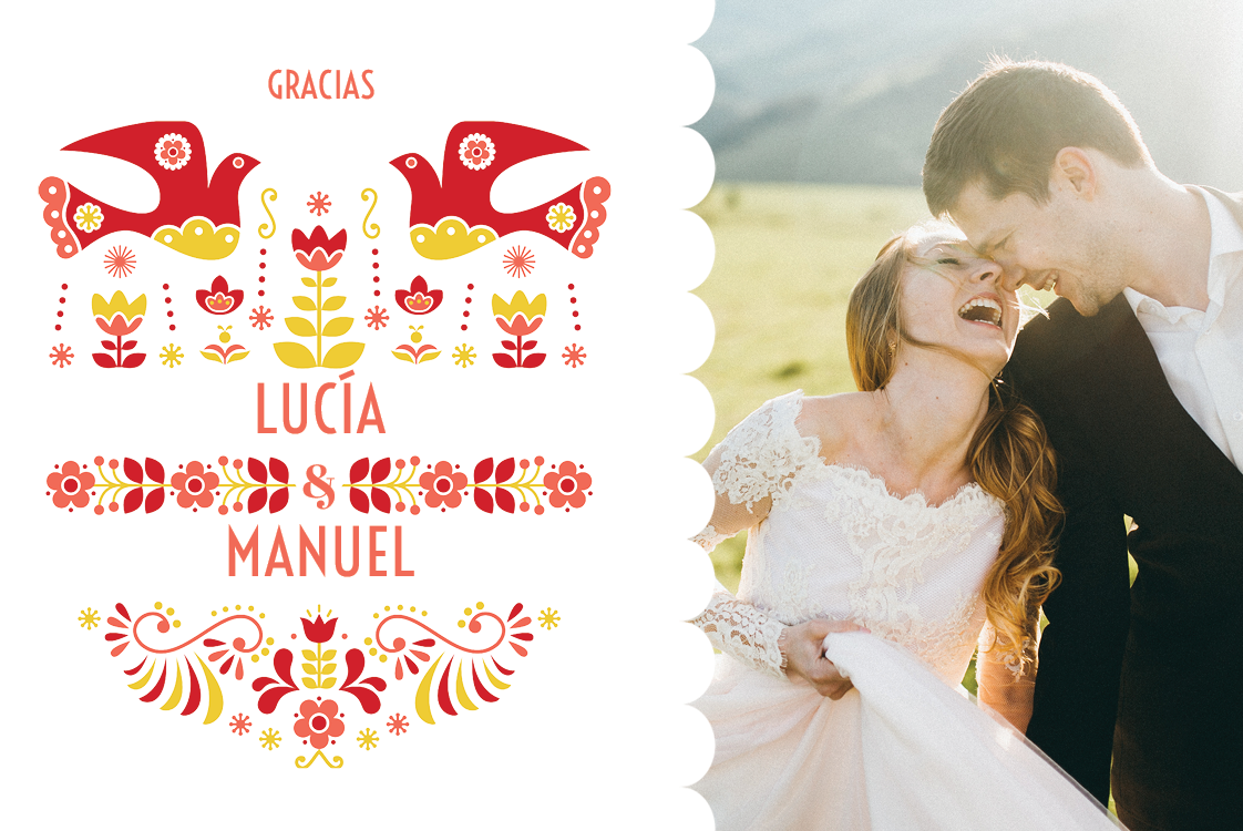 Tarjetas de agradecimiento — Lovely love birds