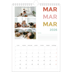 Calendario personalizado A4 — Tipografía colorida [Marzo]