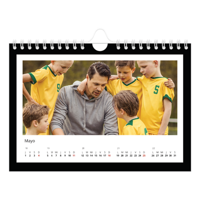 Calendario personalizado A5 — Marco negro [portada]
