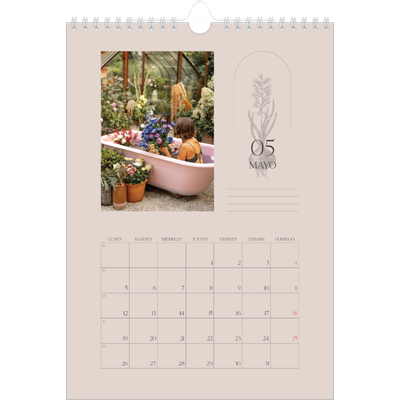 Calendario personalizado A4 — Botánica sencilla [portada]