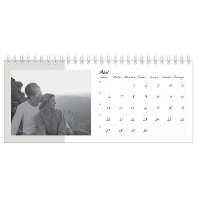 Calendarios de mesa — Pantallas de color [Abril]