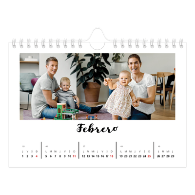 Calendario personalizado A5 — Escrito a mano [Febrero]