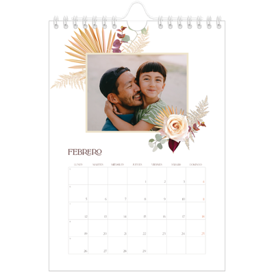 Calendario personalizado A5 — Boho [Febrero]