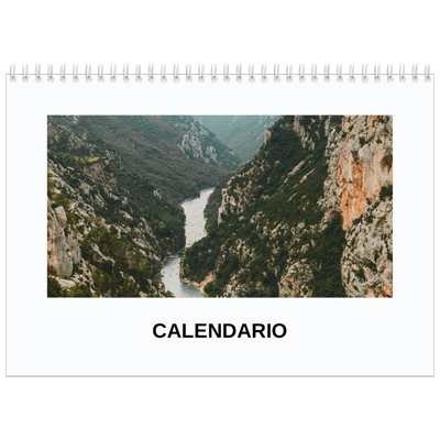 Calendario personalizado doble A4 — Foto simple [portada]