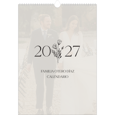 Calendarios A3 — Iniciales en flor [portada]