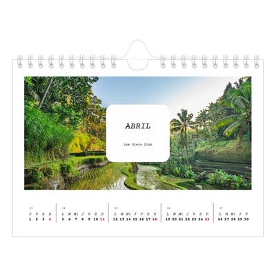Calendario personalizado A5 — La historia completa [Abril]