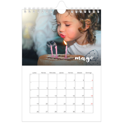 Calendario personalizado A5 — Guión sencillo [portada]
