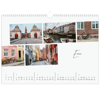 Calendario personalizado A3 horizontal  — Descanso de la ciudad