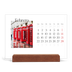 Calendario de mesa con base de madera - apaisado  — Mi diario de viaje [Febrero]
