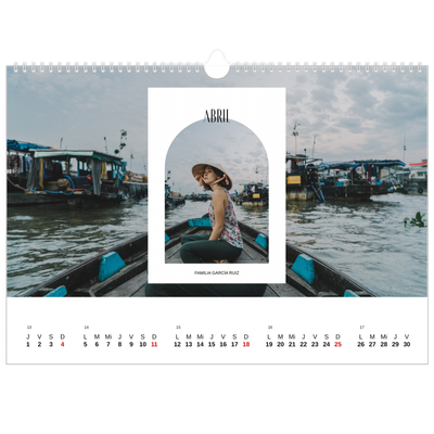 Calendario A3 horizontal — El arco abierto [Abril]