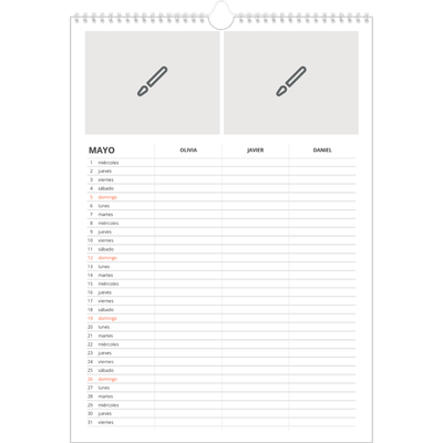 Planificador familiar A3 — Diseña tu producto - Familia de 3 [portada]