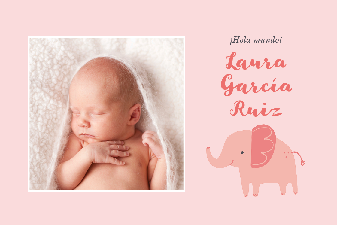 Invitaciones — Elefante rosa