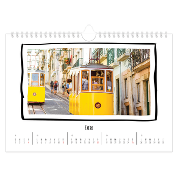 Calendario personalizado A4 horizontal  — Momentos en retro