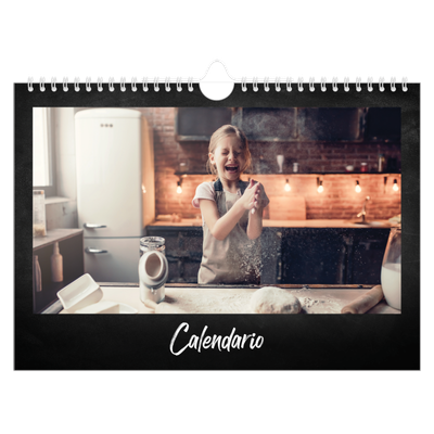 Calendario A4 horizontal — Estilo de pizarra [portada]
