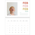 Calendario personalizado doble A4 — Tipografía colorida [Febrero]
