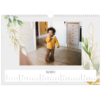 Calendario A3 horizontal — Salpicado floral [portada]