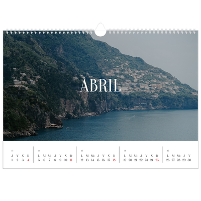 Calendario A3 horizontal — Escapada infinita [Abril]