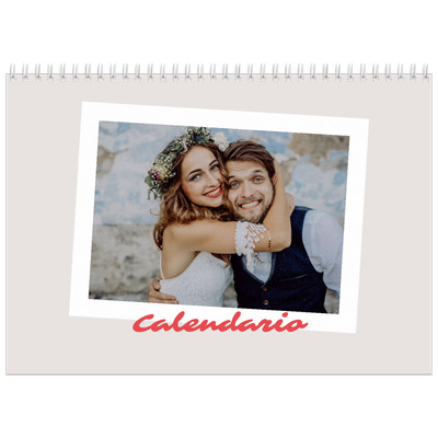 Calendario personalizado doble A4 — Firmado en carmín [portada]