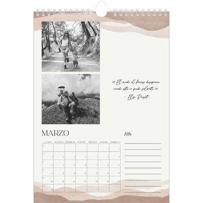 Calendario personalizado A4 — Citas que inspiran [Marzo]