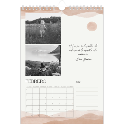 Calendario personalizado A4 — Citas que inspiran [Febrero]