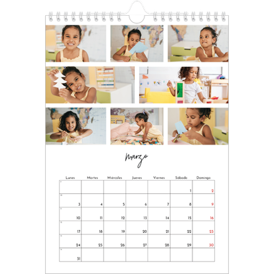 Calendario personalizado A4 — Disposición de fotos [Marzo]