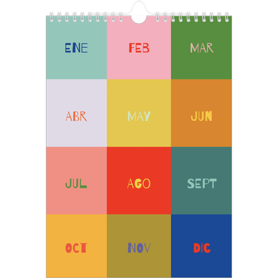 Calendario personalizado A4 — Divertido y colorido [portada]
